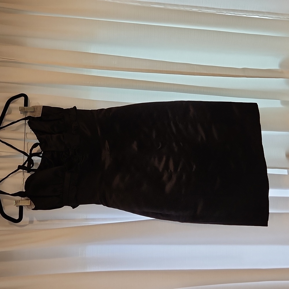 BETSEY JOHNSON VINTAGE BLACK SILK EVENING DRESS SIZE 6